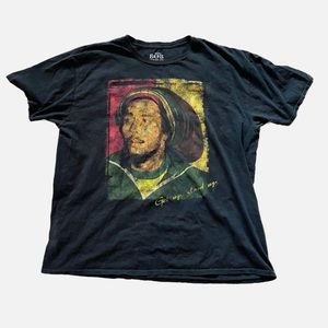 Vintage Bob Marley Get Up Stand Up Men's Black T-Shirt XL